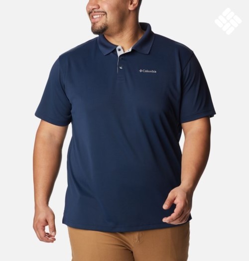Men's Columbia Utilizer Polo Shirts Navy | Plus Size CA-Y4150